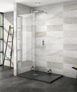Nova 1200 x 800 Wet Room (700mm Screen + Slate Effect Tray)