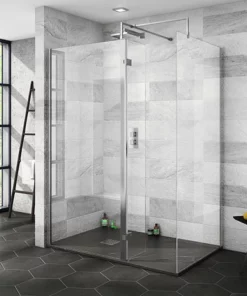 Nova 1400 x 900 Wet Room (inc. Screen, Side Panel + Return Panel with Slate Effect Tray)