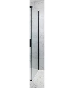 Crosswater Design+ Matt Black Side Panel for Sliding Door