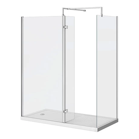 Nova 1700 x 800mm Wet Room (inc. Screen, Side Panel + Return Panel with Tray) 1 Nova 1700 x 800mm Wet Room (inc. Screen, Side Panel + Return Panel with Tray)