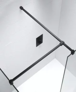 Kudos Ultimate 10mm Matt Black Corner Walk-In Enclosure -Shower Enclosure Ranges Shop U10CP1270MBK D1 460