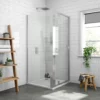 Newark 760 x 760mm Pivot Door Shower Enclosure + Pearlstone Tray