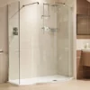 Roman Lumin8 1450mm Colossus Curved Wetroom Shower Panel With Side Panel
