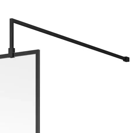 Venice 1400 x 900 Matt Black Abstract Grid Wet Room (800mm Screen + Tray) 6 Venice 1400 x 900 Matt Black Abstract Grid Wet Room (800mm Screen + Tray) - Image 6