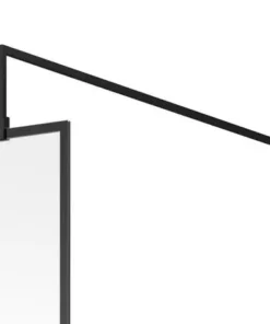 Venice 1700 x 800 Matt Black Abstract Grid Wet Room (1100mm Screen + Tray) -Shower Enclosure Ranges Shop VAMBG06 d2 460